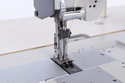 Double Needle Flat Bed Walking Foot Sewing Machine Leather Sewing Machine HM-842