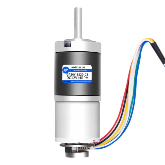 6V 12V 24V High Torque DC Brush Electric Planetary Geared Motor with Encoder (GA36Y-3530-EN)