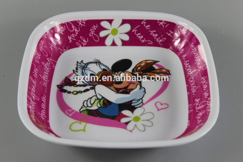 19x19cm Square Dinner Bowl,Melamine Bowls For Kids