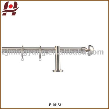 F116153 metal iron aluminium stainless steel brass plated plain twisted extensible telescopic window curtain poles rods pipes