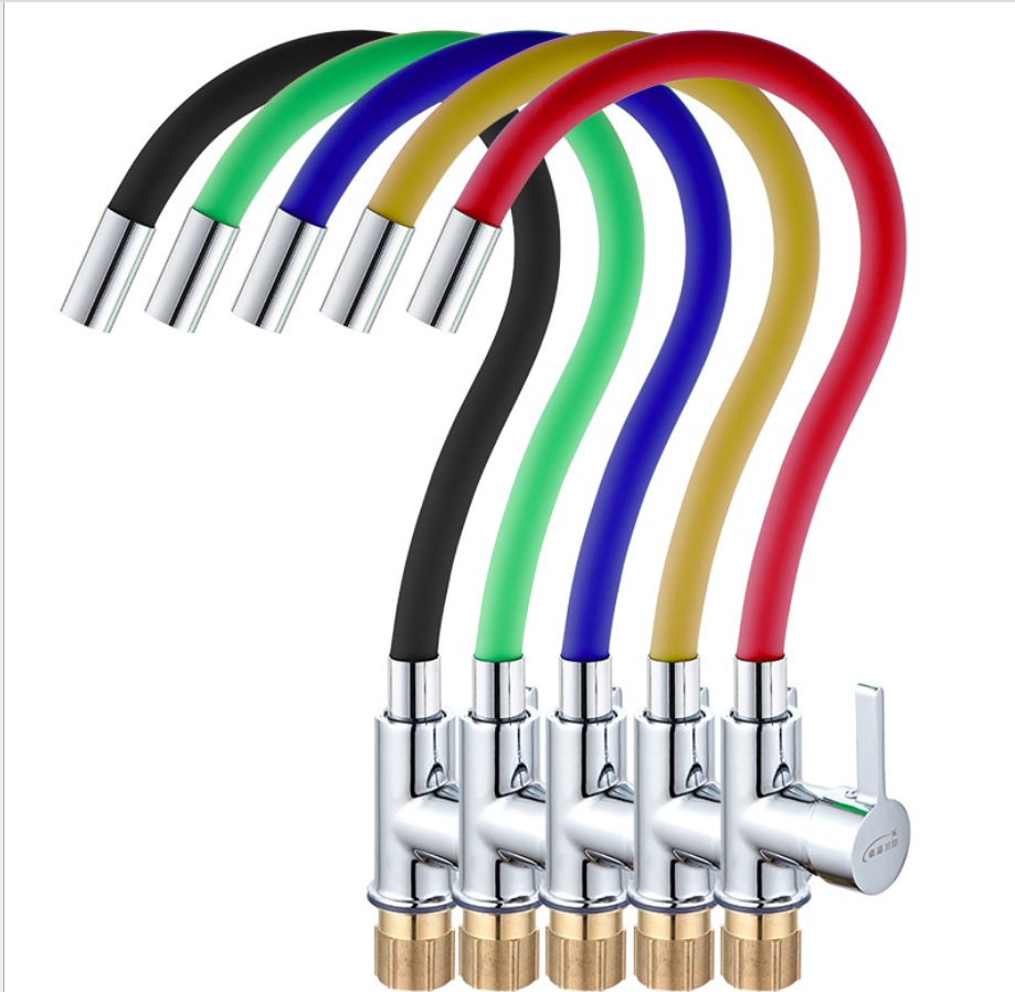 Torneira para cozinha de cobre para pia de venda quente com mangueira flexível colorida