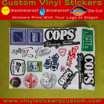 STONE-A18 OEM UV protect transparent plastic vinyl custom sticker sheet                        
                                                                                Supplier's Choice
