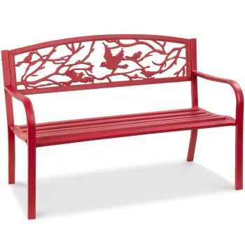 Outdoor Steel Bench for Patio and Garden