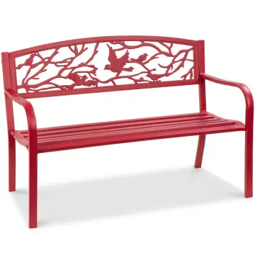 Outdoor Steel Bench for Patio and Garden