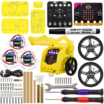 DIY Programmable Graphical Coding Robot Car Kit for BBC Micro:bit V2 and V1 STEM Educational Project