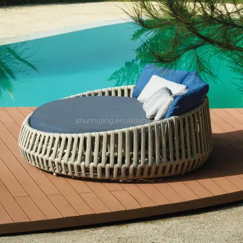 Aluminum Round Sun Beds: Comfortable Poolside and Beach Loungers