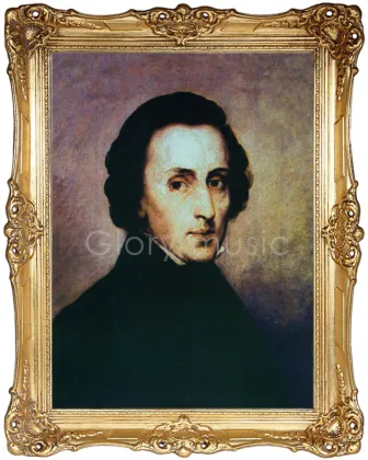 Portrait of Chopin, Painting, Oil Handmade Painting