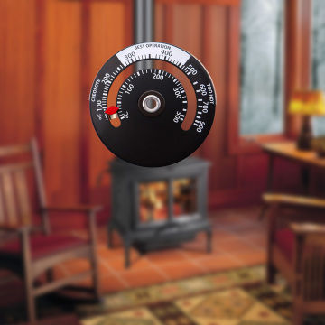 Fireplace Thermometer Wood Log Burning Stove Pipe Fire Flue Heater Aluminum Alloy Home Heat Powered Thermometer High Quality