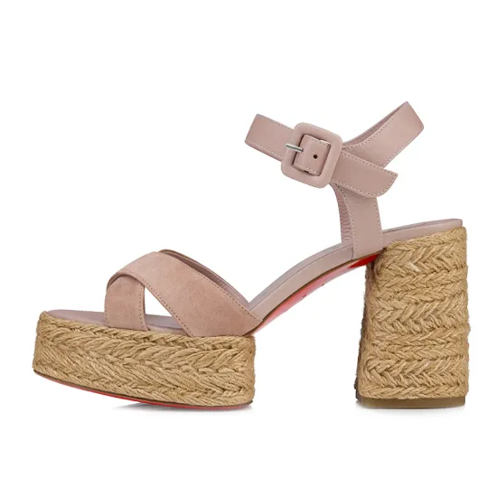Women's Thick Heel Rope Woven Sandals