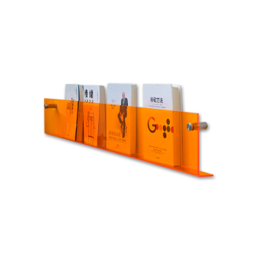 Orange Acrylic Bookshelf: A Minimalist Style Bookstore Decor and Wall Shelf