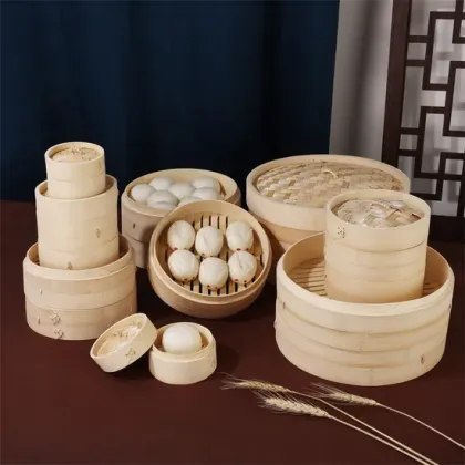 Bamboo Steamer Basket for Dim Sum and Cooking