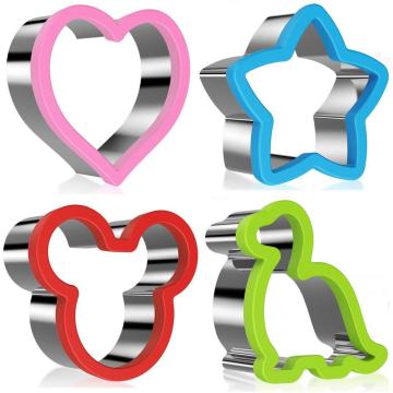 Keluli tahan karat Sandwich Cutter Biscuit Mold untuk kanak-kanak