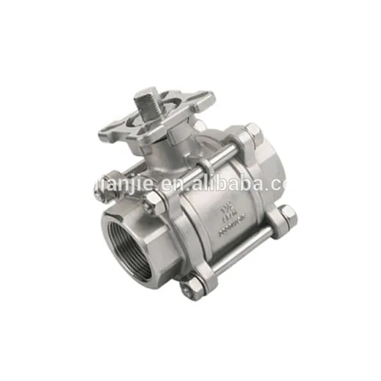 3PC BSP Screw Ends Stainless Steel Ball Valve with ISO 5211 Direct Mounting Pad