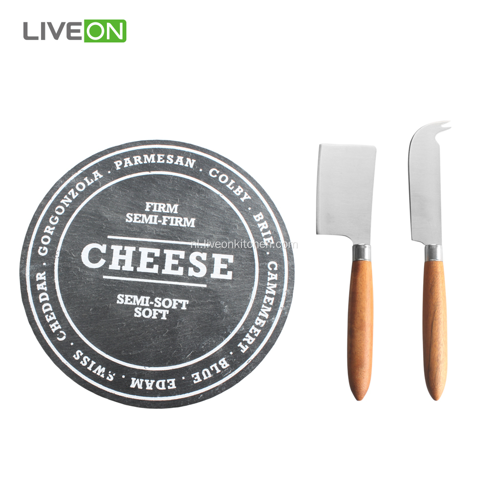 Nature Slate Cheese Slate Board Set