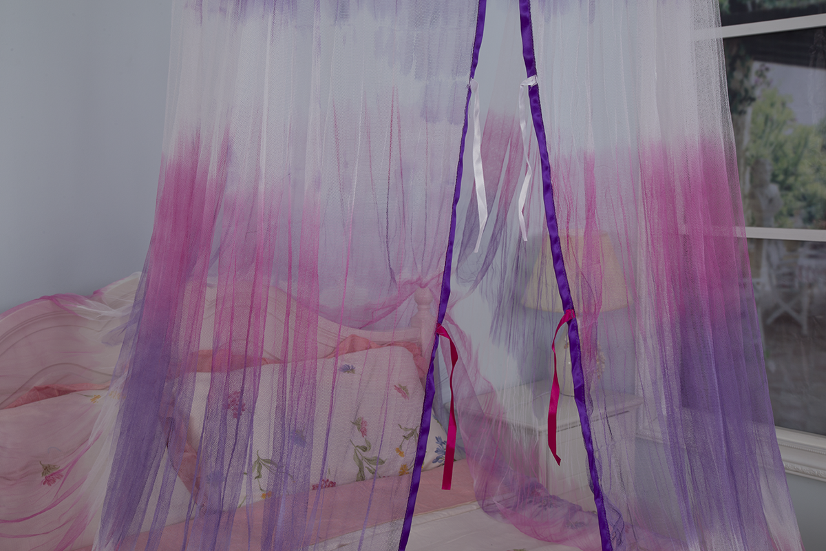 Mosquito Net Tie Dye Style Crown Bed Canopy