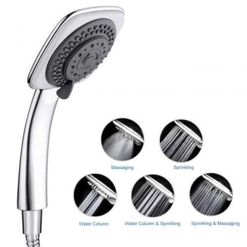 Multi-function chromed ABS plastic handheld shower head