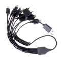 Cable retráctil con cargador múltiple USB 10 en 1