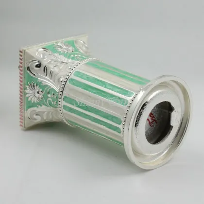 Shinny Gifts Metal Toothpick Holder Automatic Toothpick Box Enamel Toothpick Cans