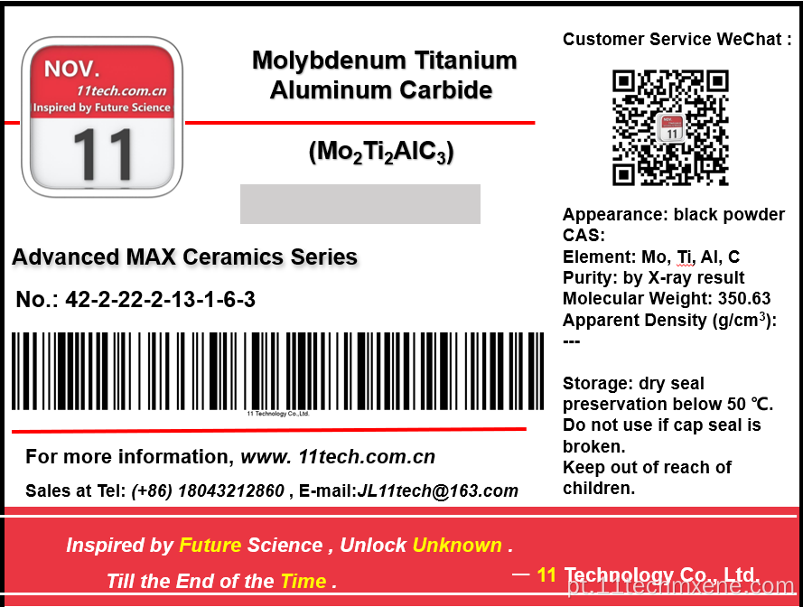 Materiais de fase máxima de metal misto mo2ti2alc3
