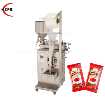 Vertical Auto Food Packaging Machine for Ketchup and Oils in Plastic Pouches
