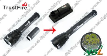 New 2012 Style TrustFire TR-J18 7*T6 7xCree XM-L T6 8000 Lumens 5 Modes Led Flashlight(2x18650/3x18650/2x26650/3*26650)