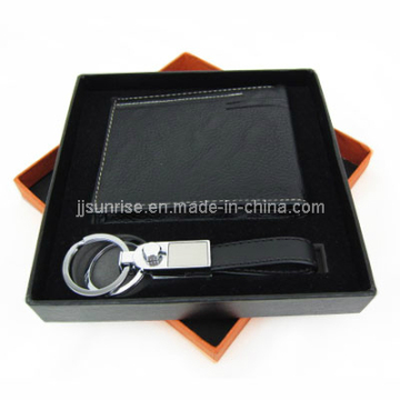 Metal Keychain with Leather Gift Set (JJ-F242)
