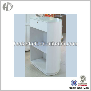 Semi-circular Wooden Display Counter