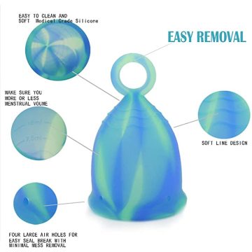 Menstrual Cup with Ring for Beginners Easy Removal