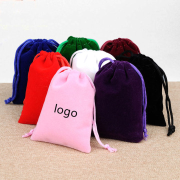 Custom Logo Velvet Jewelry Pouch Gift Bag