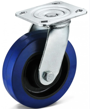 twin wheels threaded stem wheel caster with brake