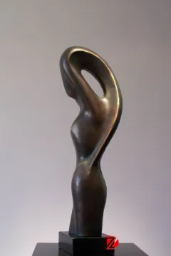 Indoor modern abstract bronze statue for table