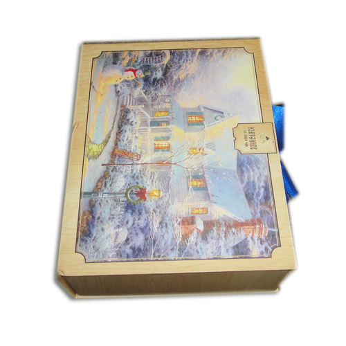 Snow Cover Decorative Cardboard Tea Boxes 