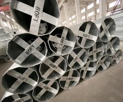 500 dan Galvanized Electrical Steel Pole