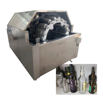 Professional Semi-Automatic Beer Bottle Washer and Glass Bottle Cleaner with Brush Type Label Remover