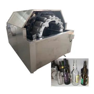 Professional Semi-Automatic Beer Bottle Washer and Glass Bottle Cleaner with Brush Type Label Remover