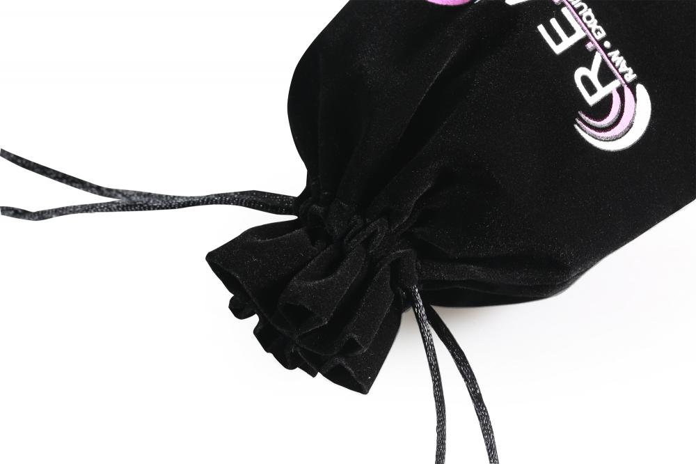 velvet jewelry drawstring bag with logo