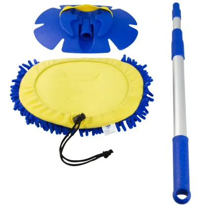 Extendable Chenille Car Wash Brush Rotating Duster Cleaning Mop