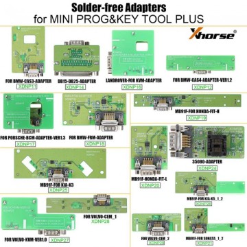 Xhorse Solder-Free Adapters and Cables Full Set for VVDI Mini Prog and Key Tool Plus - Compatibility with Various Car Key Systems