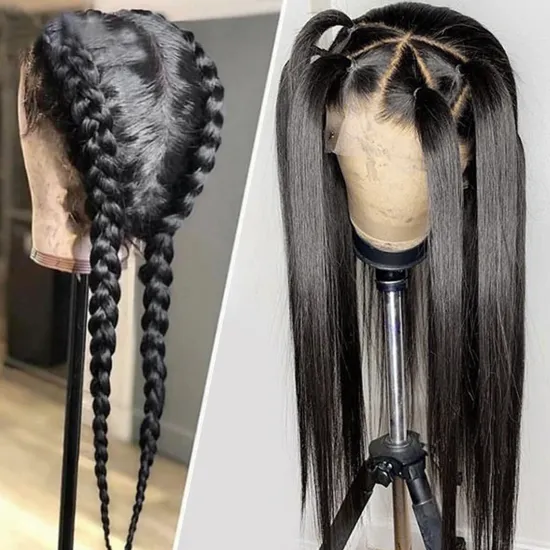 30 32 38 40Inch 360 Frontal Wig Brazilian Bone Straight 13x4 13x6 Lace Frontal Human Hair Wigs 5x5 Lace Closure Wig For Women