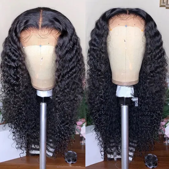 Wholesale price  cuticle aglined 100%  Human Hair water wave  360 Lace Frontal Wig