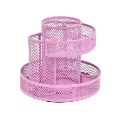 metal high-grade rotary pen holder large capacity