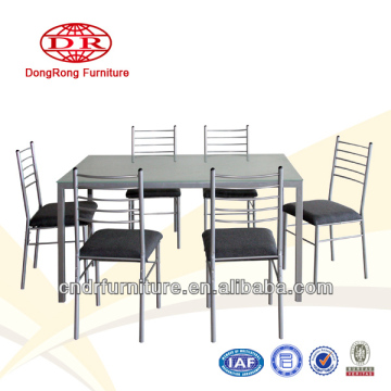 Classic Metal Dining Furniture with MDF table and chairs