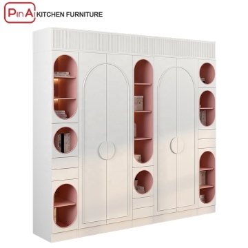 PINAI Small Kids Wardrobe - 2 Doors Wooden Children's Bedroom Cabinet
