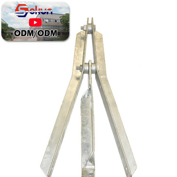 Secure Galvanized Cable Extension Arm Bracket with Bolted Connections for Power Accessory Installations