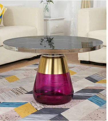 smart coffee table in brass gold