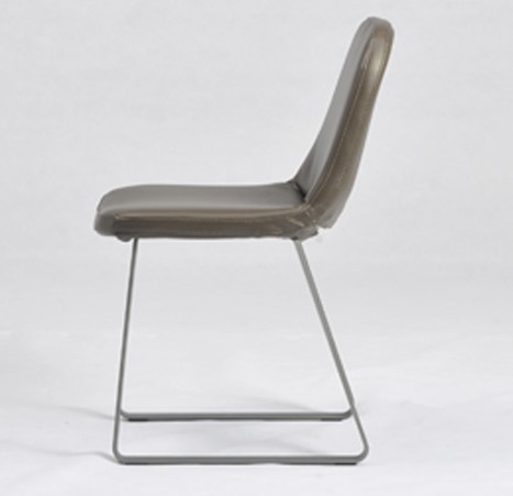 Steel Sturcture Leather Chair with Upholstery/Dining Chair (DC-U1)