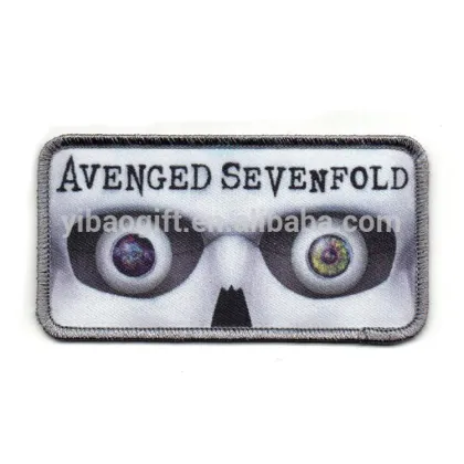 Customized Sublimation Printing Iron on Patches with Merrow Border for Jeans