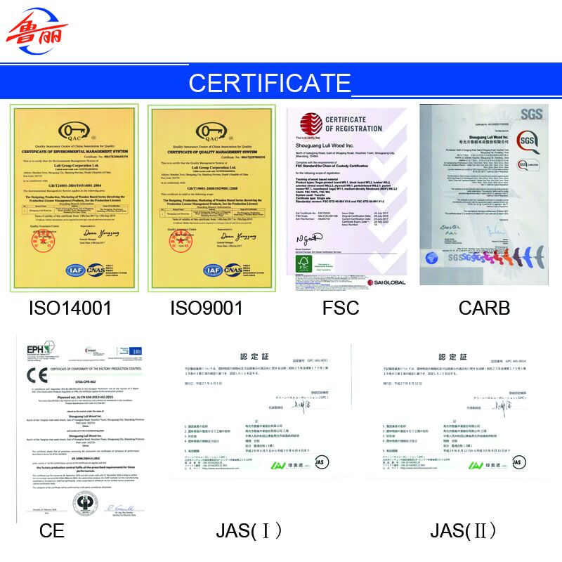 Finger joint board Certificate