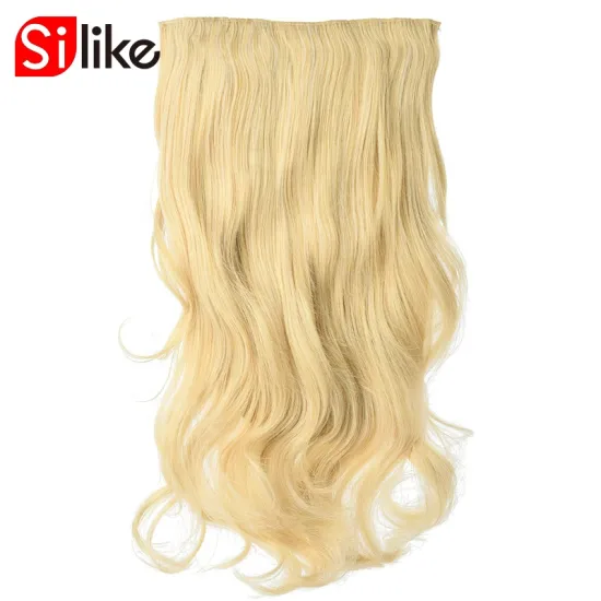 Long Kinky Braided Extensions Curly Wavy Synthetic Hair Women's Ombre Color 24 Inches Synthetic Hair 4 Clips In Hair Extensions