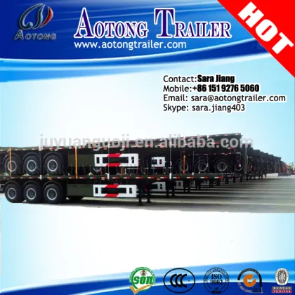 40-50 ft Truck Trailer Use 3 axles flatbed semi trailer/ utility trailer for sale